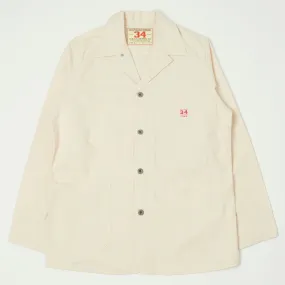 Lee Archives WWII 'Loco' Denim Coverall Jacket - Ecru Breathable mesh lining