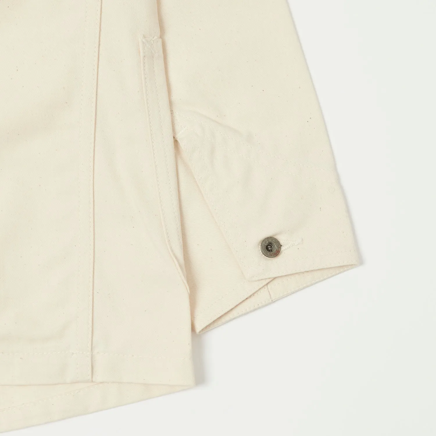 Lee Archives WWII 'Loco' Denim Coverall Jacket - Ecru Crisp Clean Fit Sleek Outer