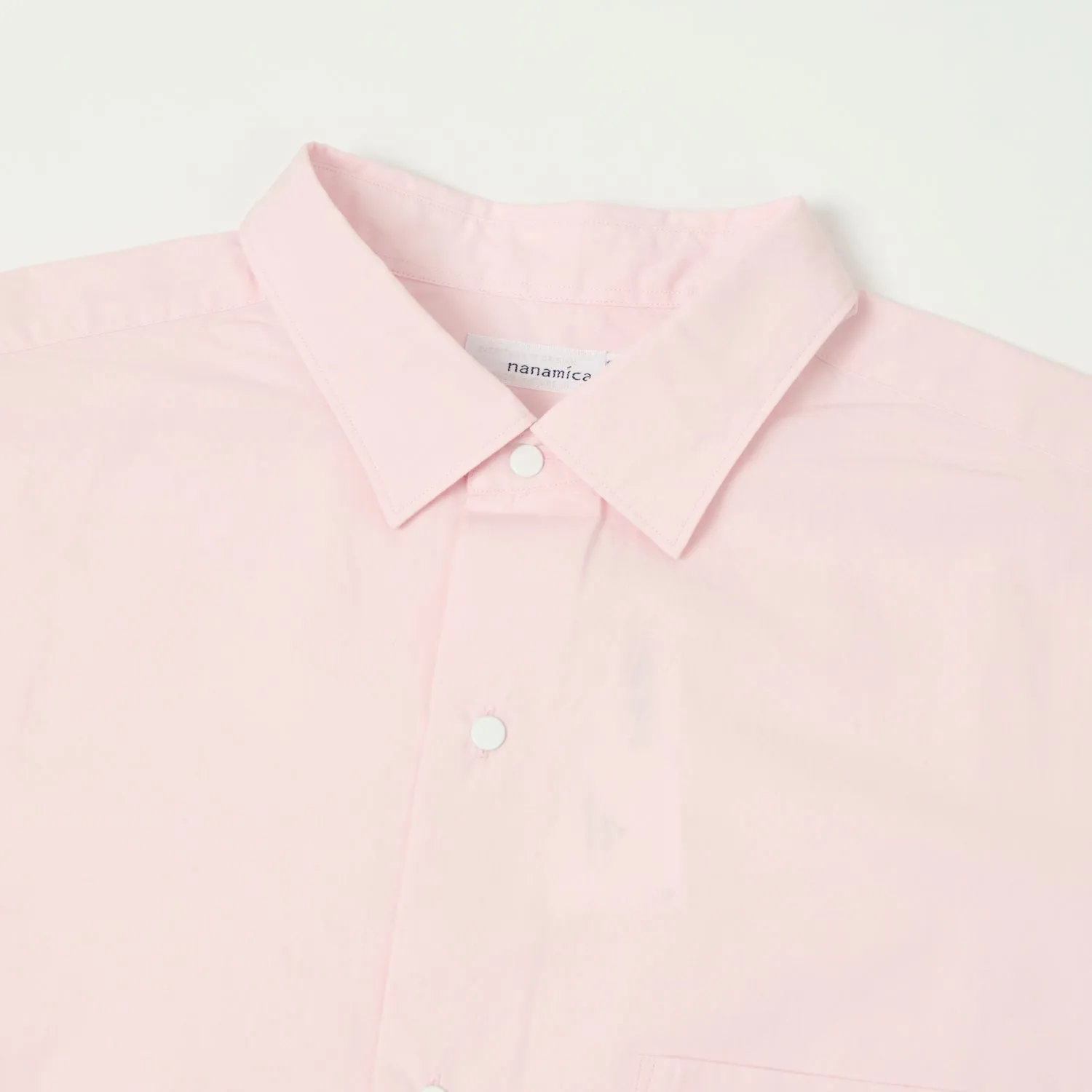 Errand Ready Embroidered Logo Nanamica Button Up Wind Shirt - Pink