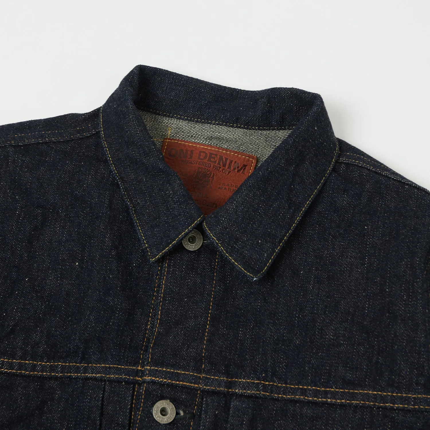 Thermal Regulation System ONI Denim 01507-NI 16.5oz Natural Indigo Type-I Denim Jacket - One Wash