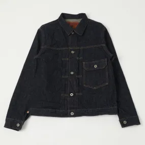 ONI Denim 01507-NI 16.5oz Natural Indigo Type-I Denim Jacket - One Wash Logo Free Style