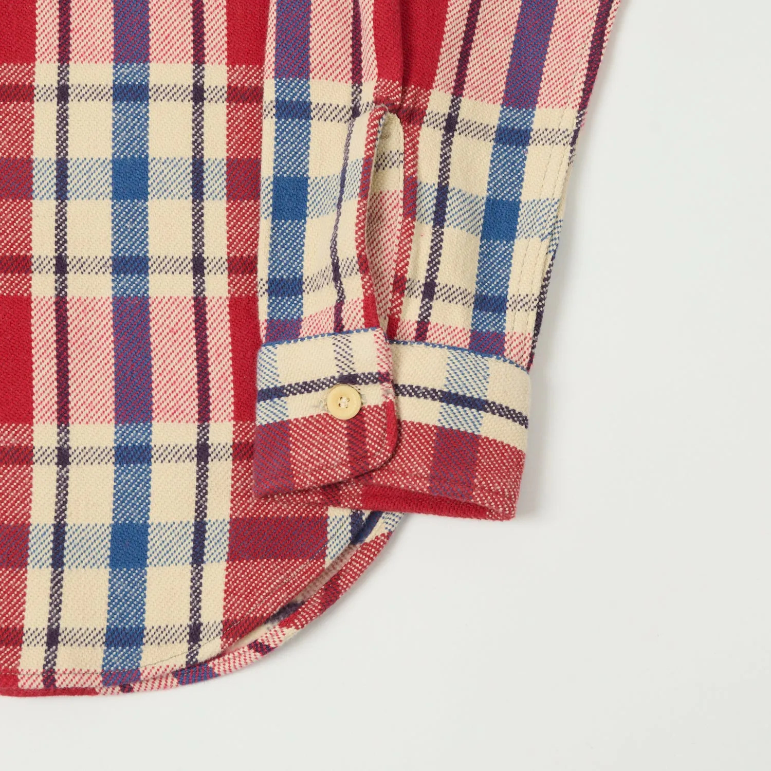 Tuckable Hem Warehouse & Co 3104 Plaid Flannel Shirt - Red