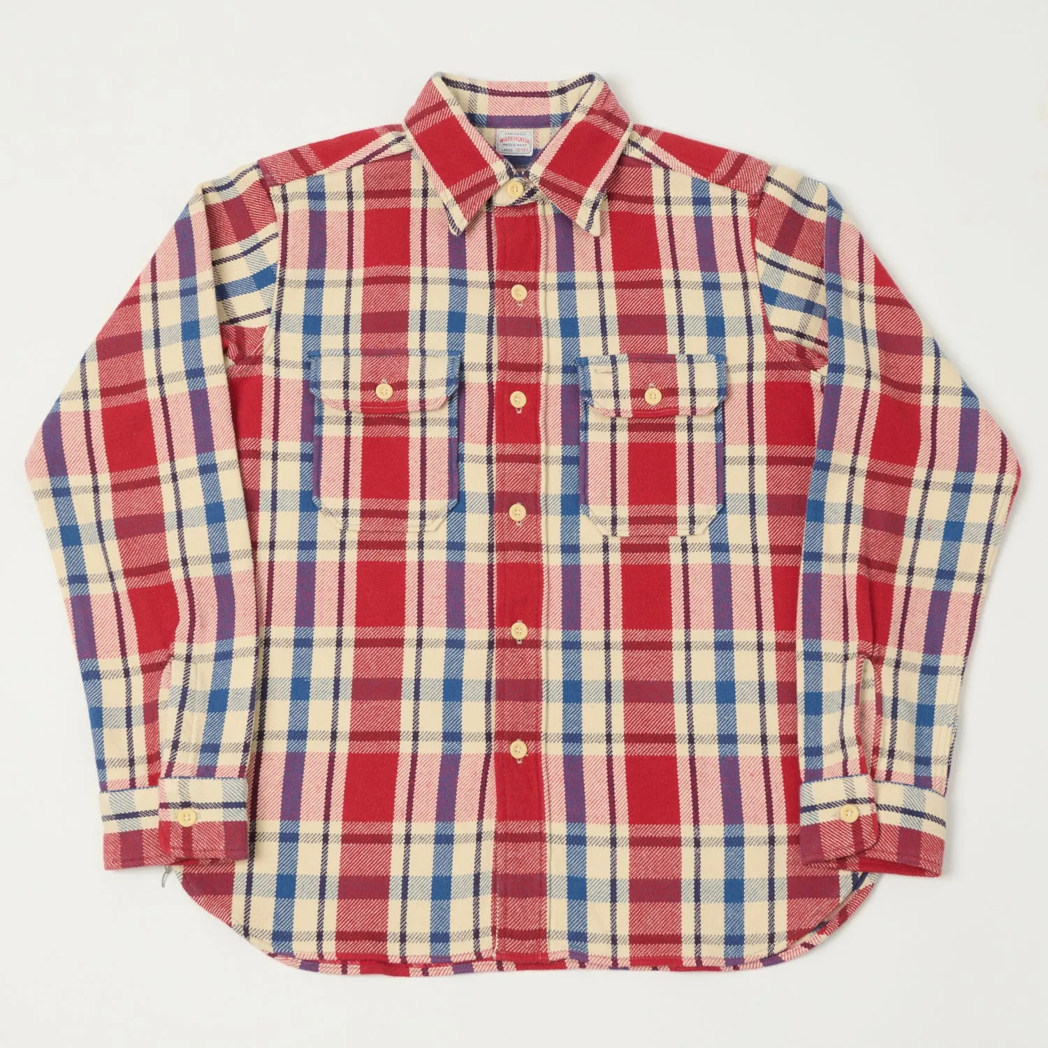 Warehouse & Co 3104 Plaid Flannel Shirt - Red Customizable Design