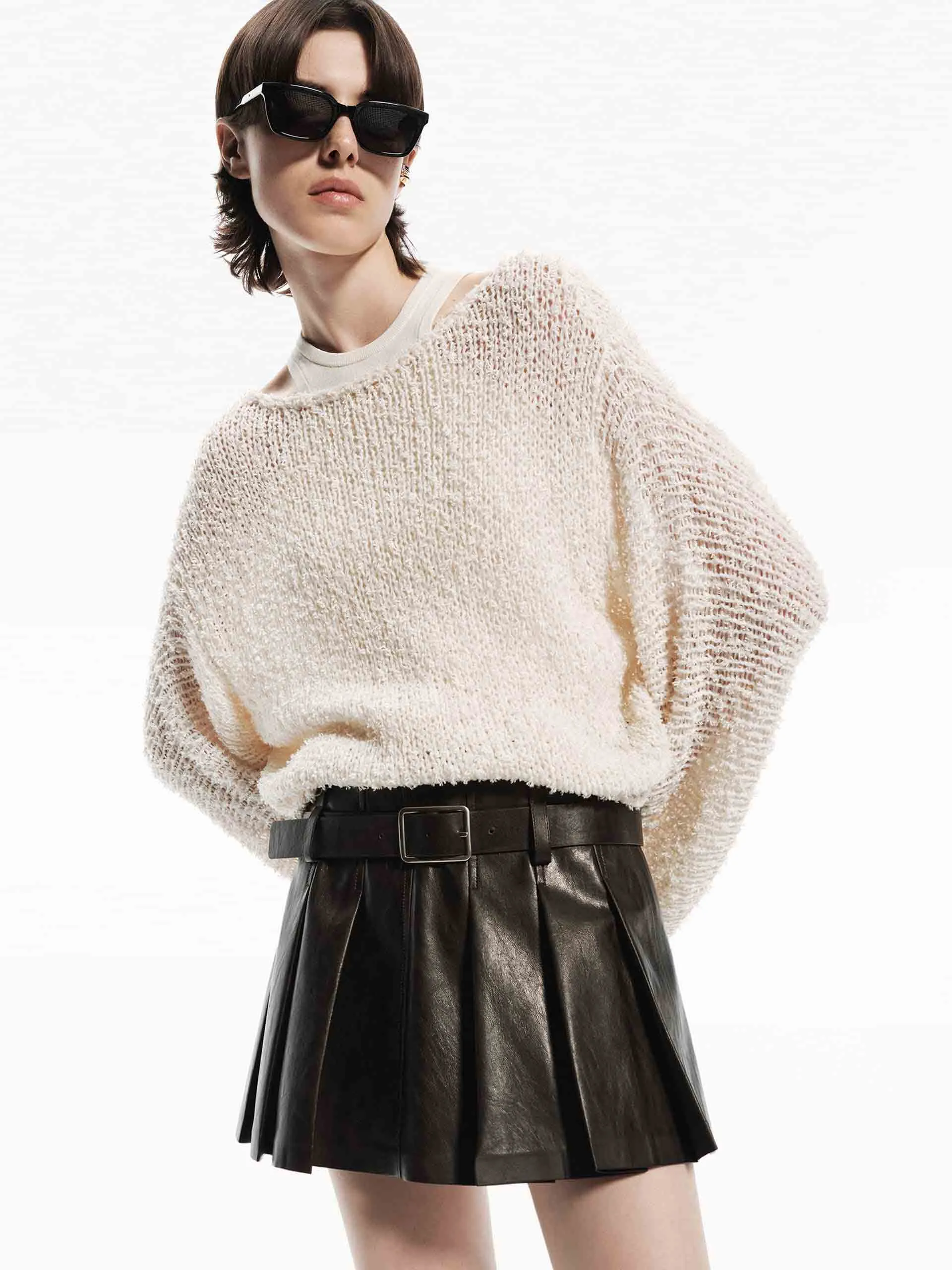 Loose Crochet Knit Sweater Breathable Base Everyday Ease