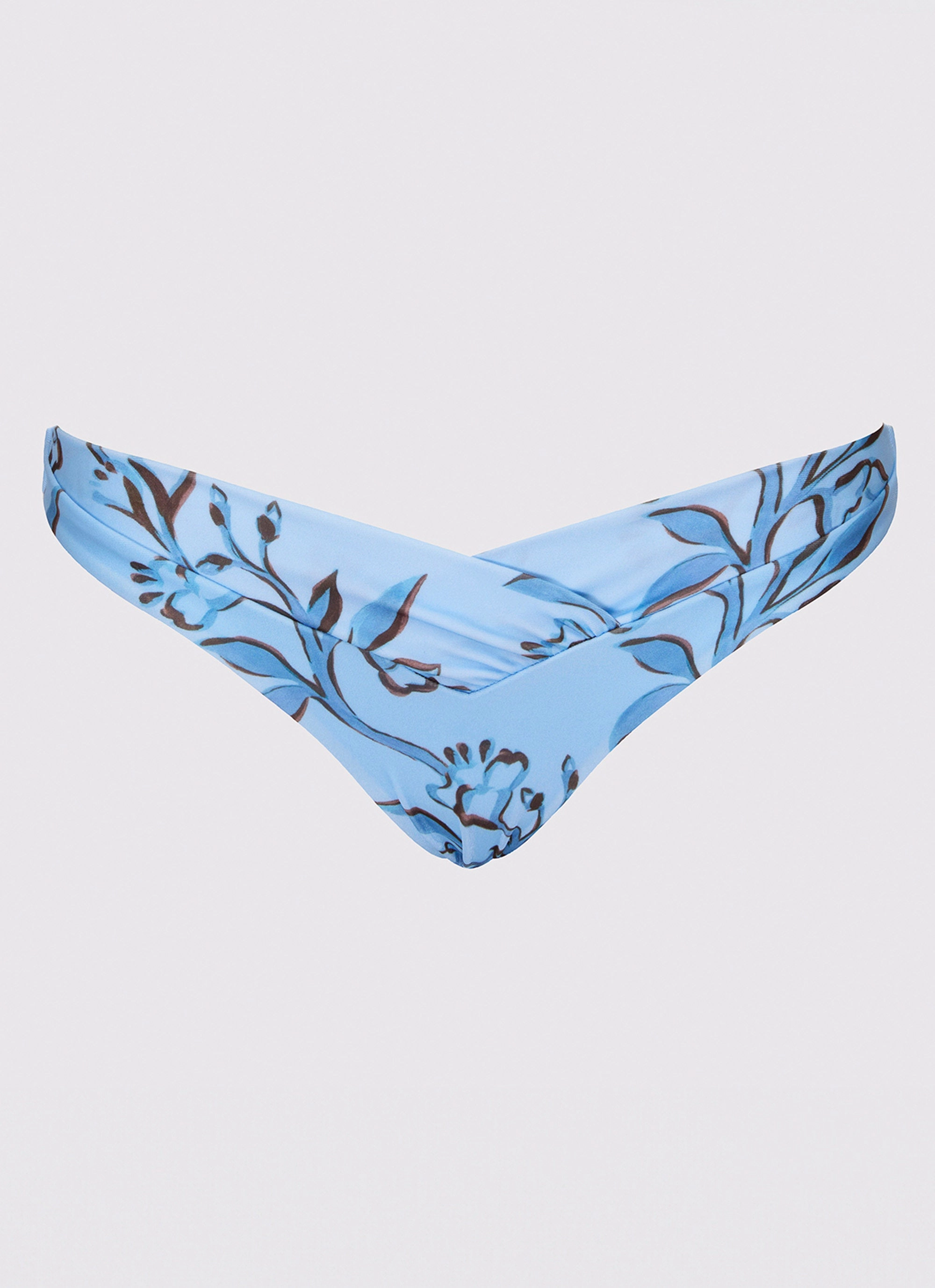 Confidence-Boosting Seaside Fashion Delta Bikini Bottoms - Blue Floral Print