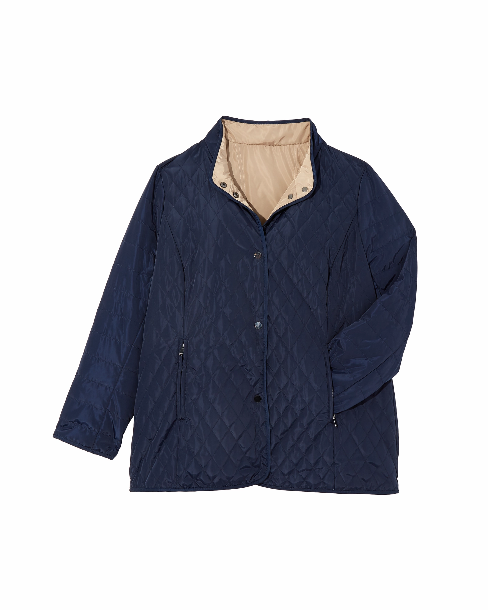 Construct Insulated Layer Biscay Quilted Reversible Jacket | Navy