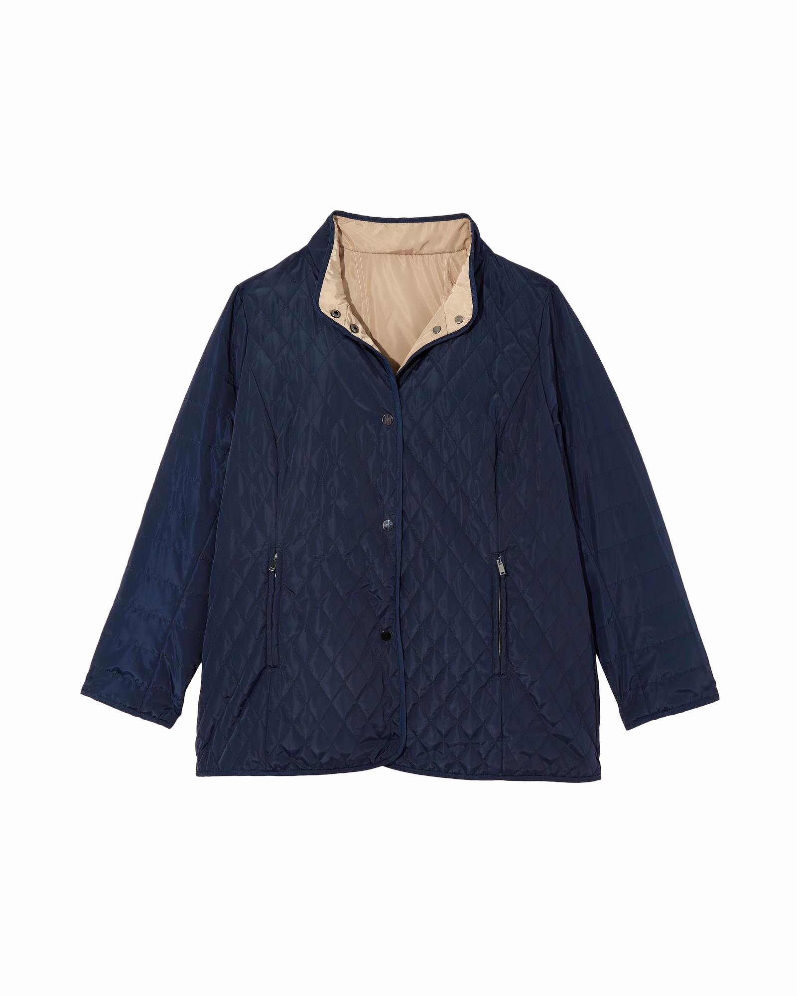 Biscay Quilted Reversible Jacket | Navy movement Threat