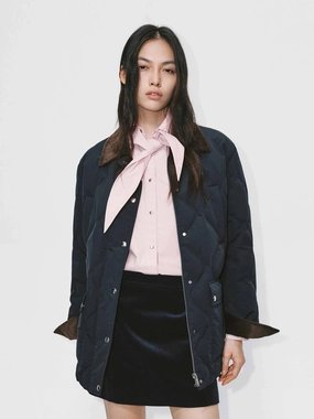 Fur Collar Down Jacket Comfortable Fabric