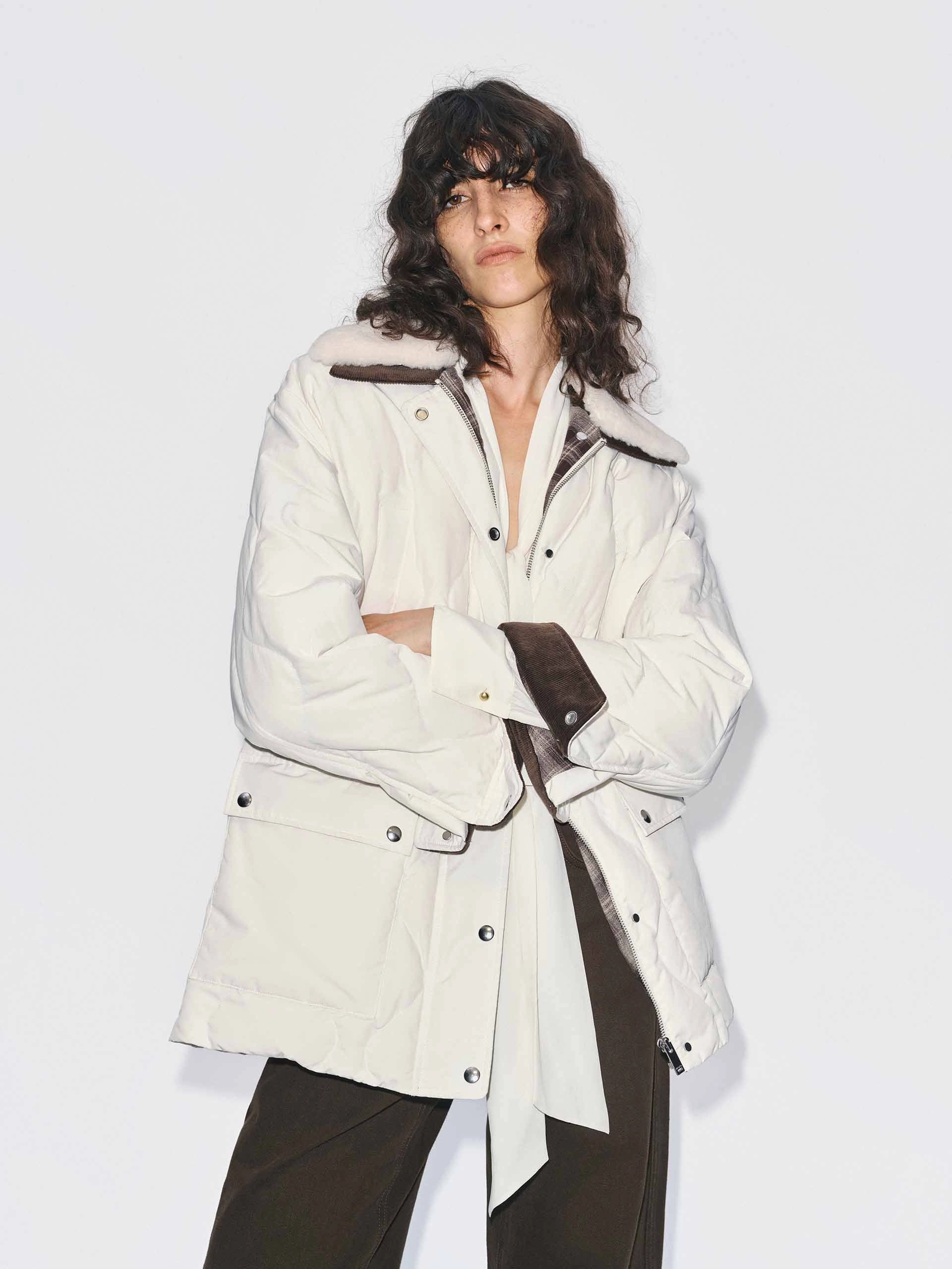 Flexible Cuffs Fur Collar Down Jacket