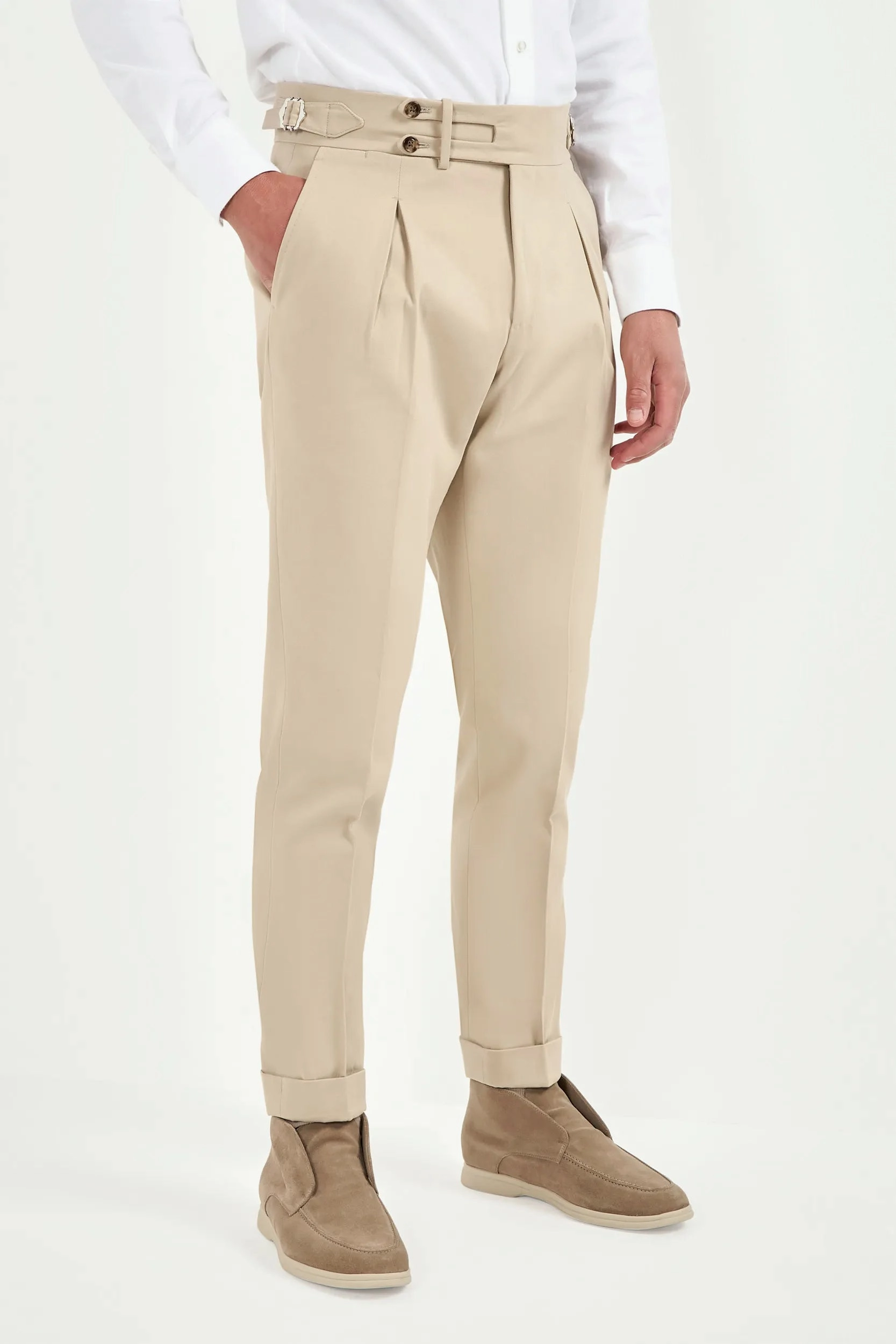Comfort Fit Wear Beige Limited Edition trousers - Made in Italy