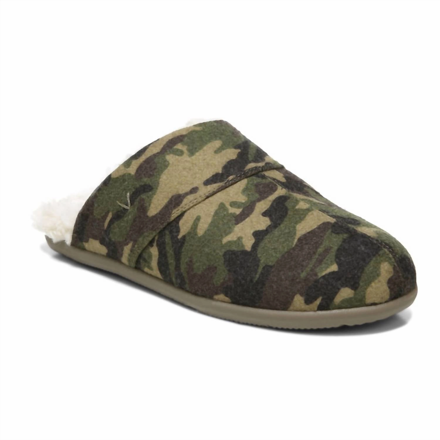 Men's Alfons Slipper In Olive Camo Practical Outdoor Shoes