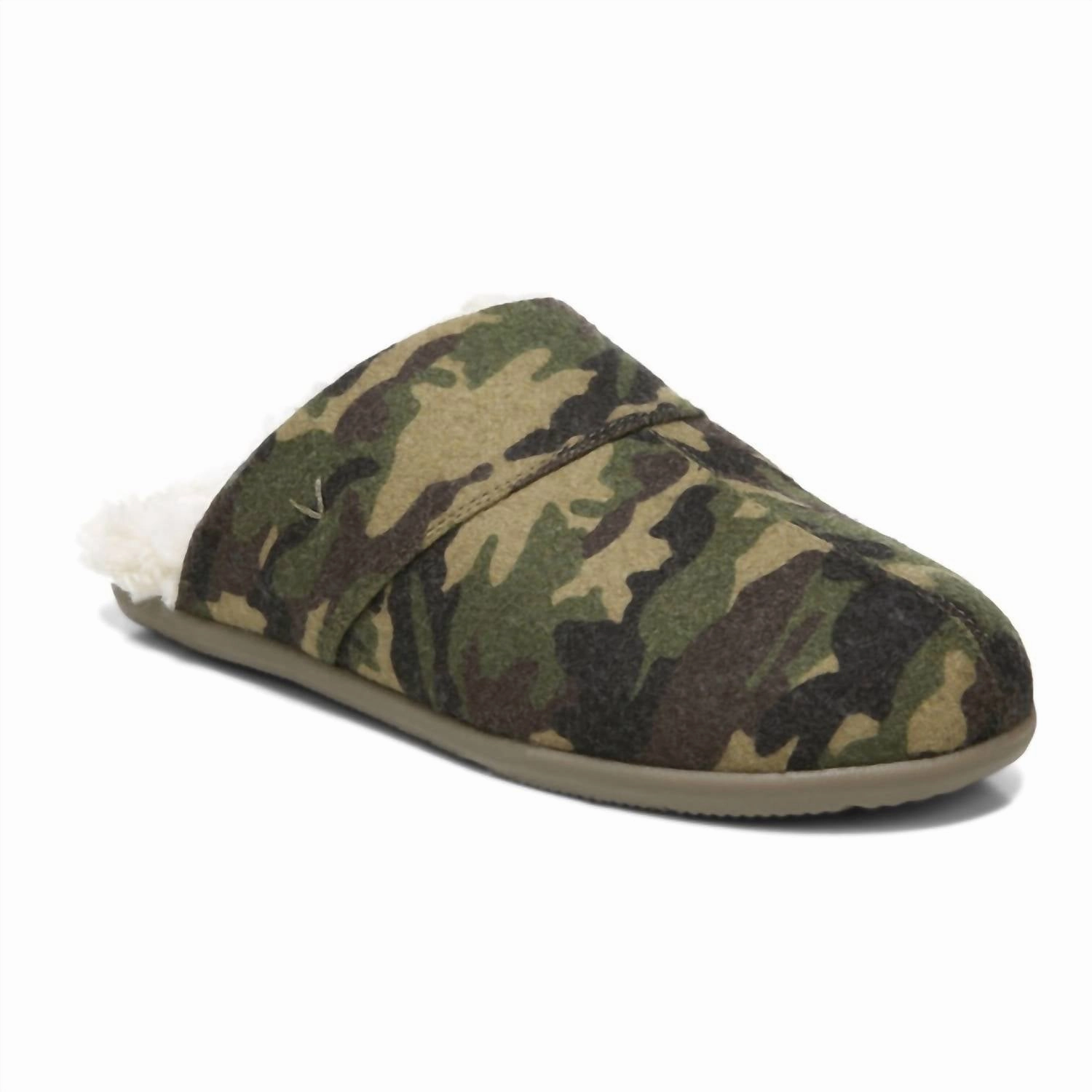 Men's Alfons Slipper In Olive Camo Arch support feature