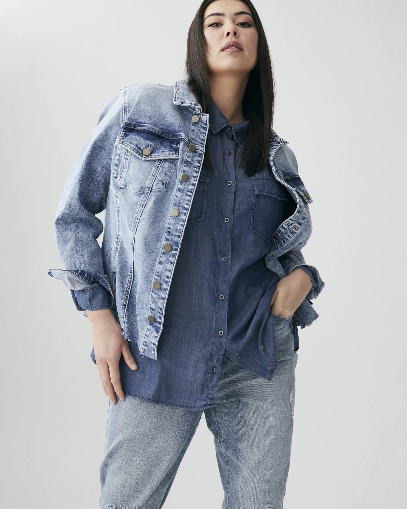 Martha Raw-Hem Denim Jacket | Light Wash Valentine's look