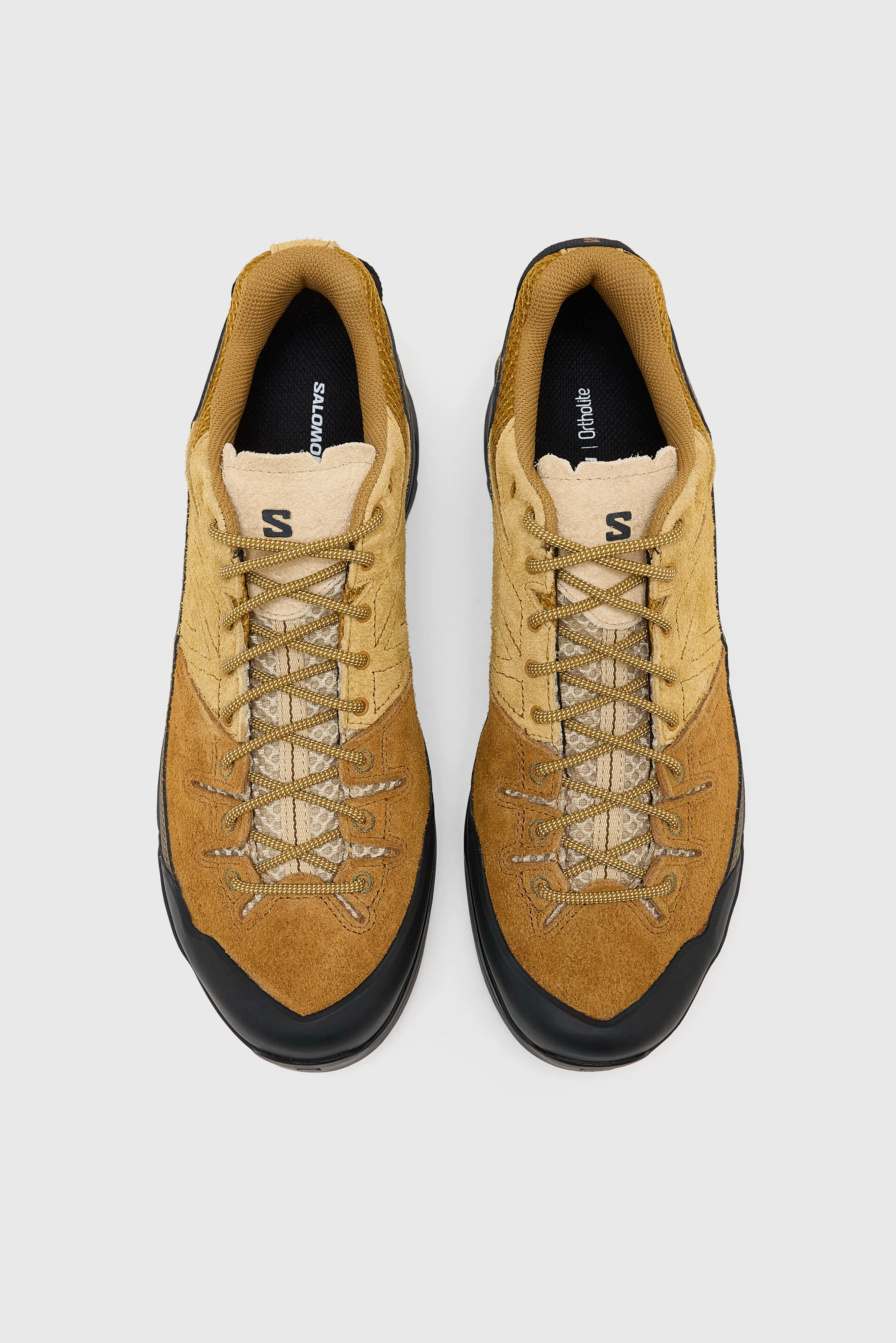 narrow - toe - box running shoes Multi Compound Outsole X-Alp Suede for Men (252 / M / CAMEL)