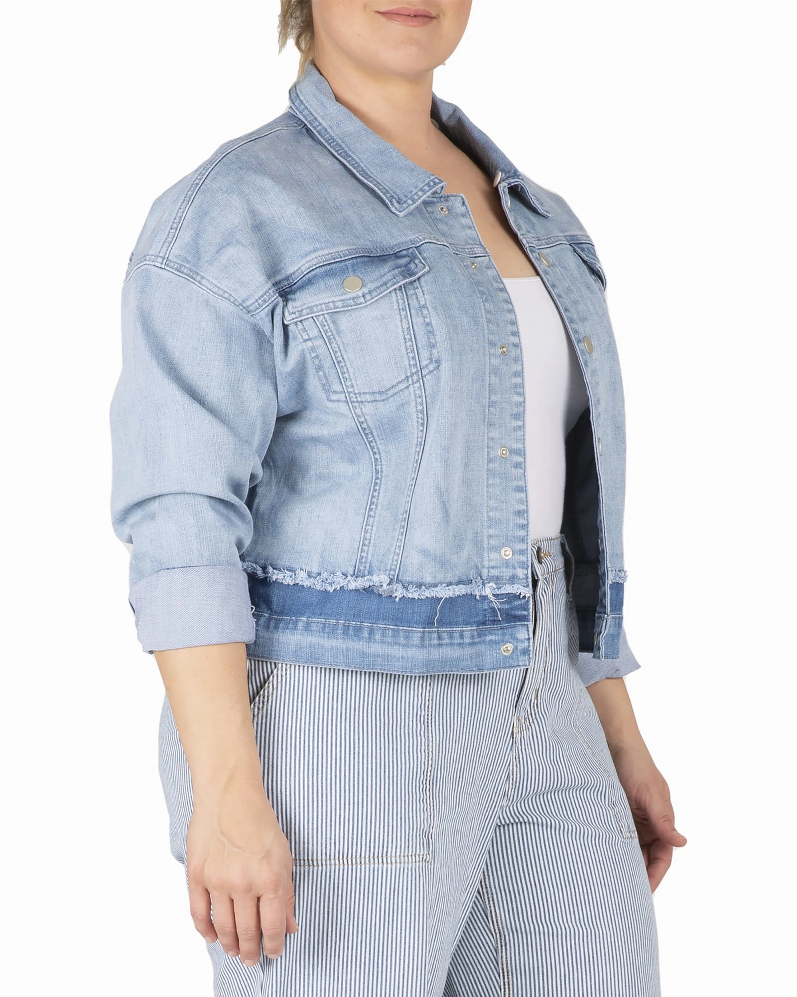 EcoFriendlyMaterial Nora Denim Trucker Jacket | 3176LTDARK