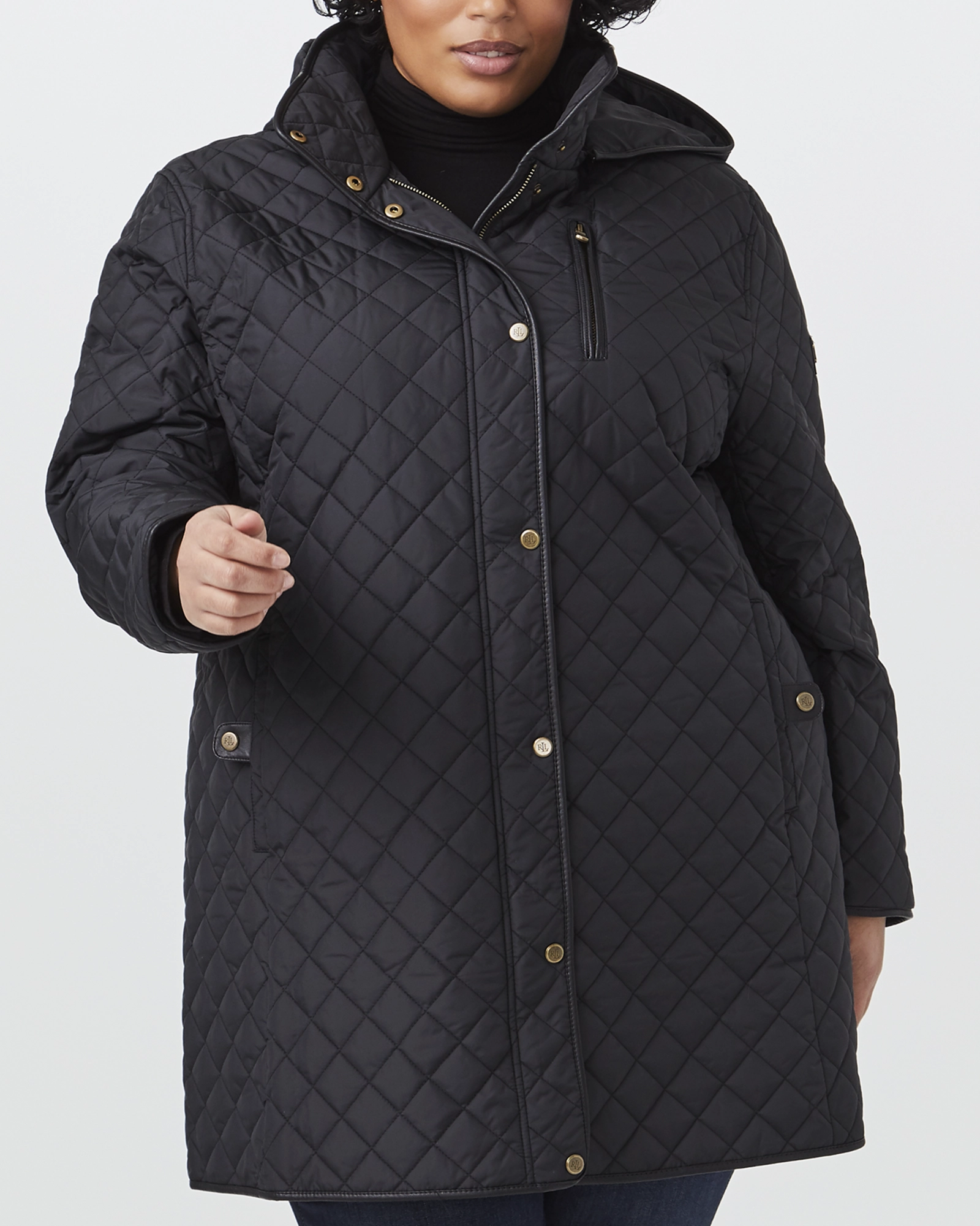 Octavia Quilted Jacket | Black Wind Resistant