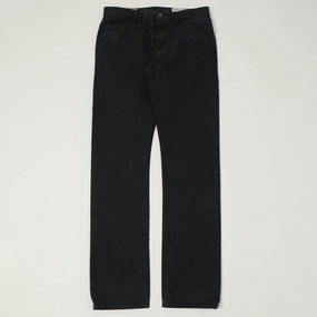 Freenote Cloth Heavyweight 14oz Slub Workers Chino - Black Comfy Design SmoothZipClosure