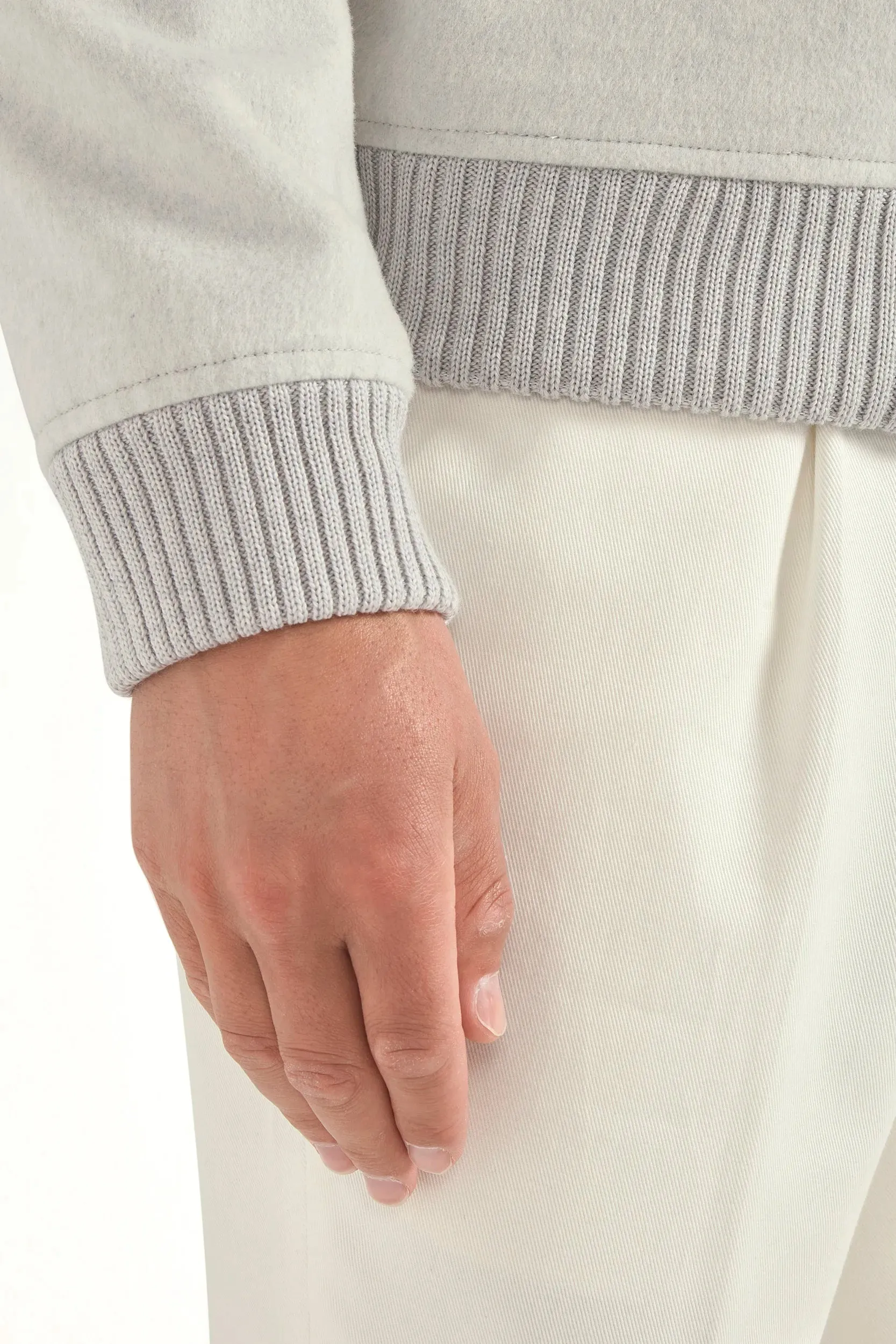 Multi Use Piece Off-white bomber with removable mink collar ?C Made in Italy