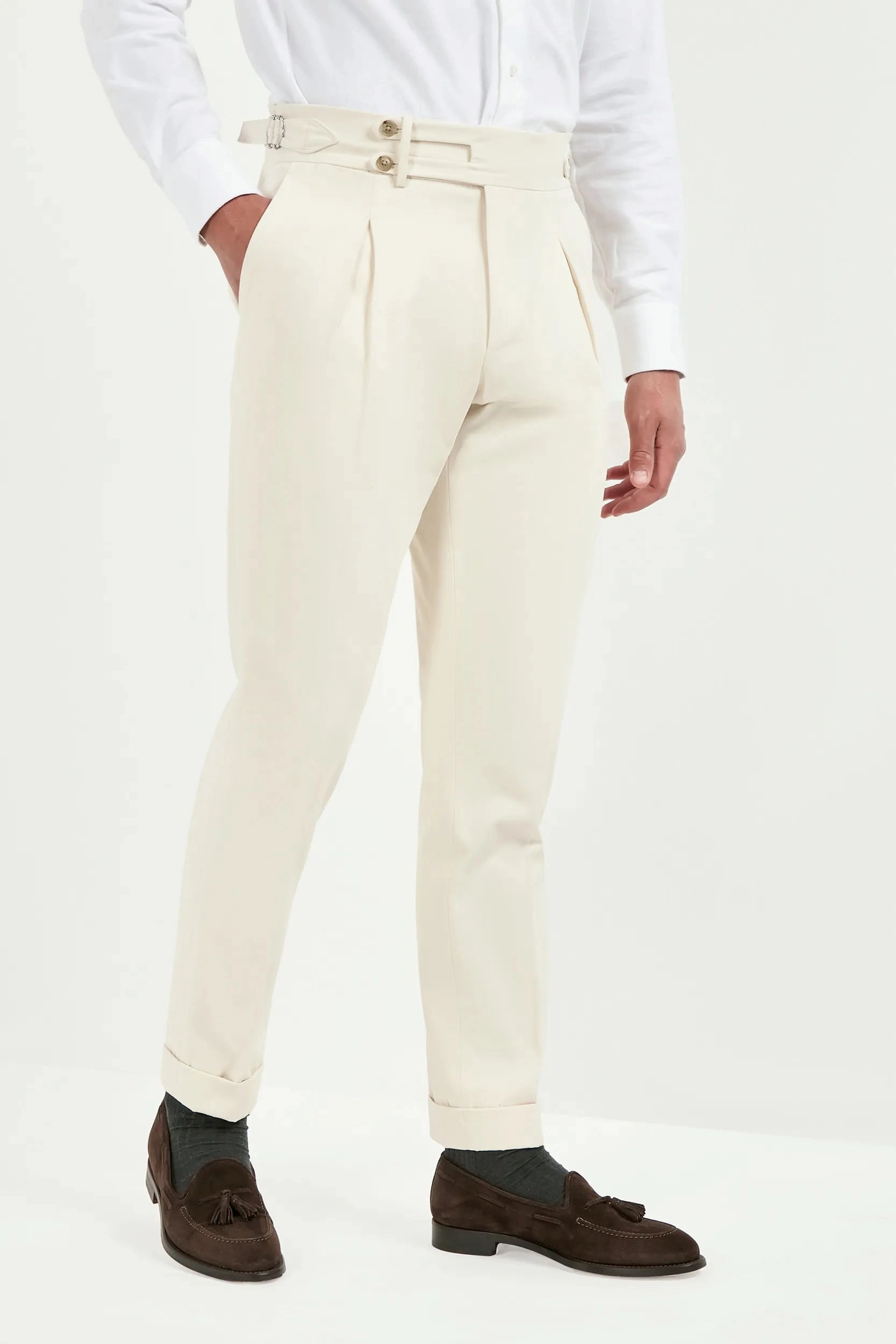 Effortless Fit Off-white Limited Edition trousers - Made in Italy