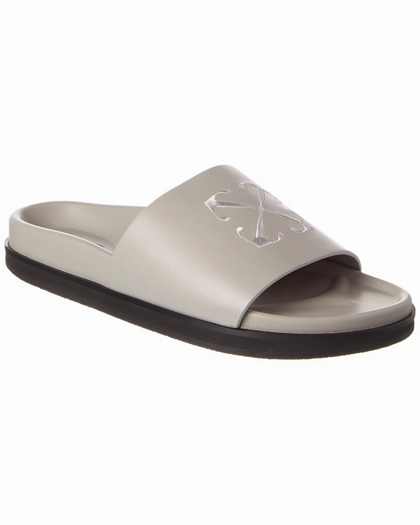 Ultra Light Cushioning Off-White Pool Time Leather Slide