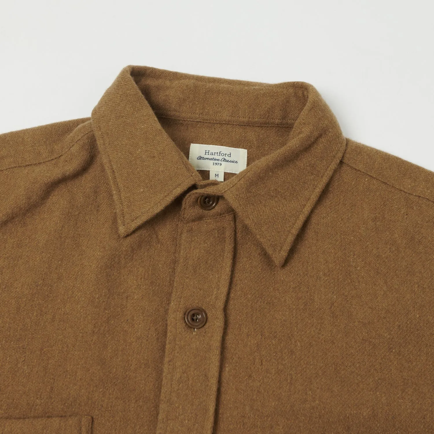 Hartford 'Percey' Wool Shirt - Brown Organic Cotton Festive Look