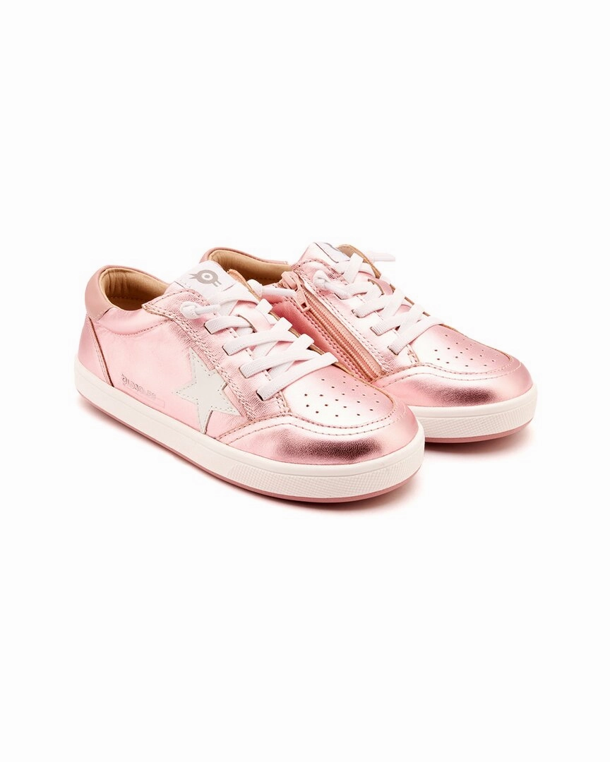 Elastic Band Spring Days Old Soles Platinum Runner Leather Sneaker