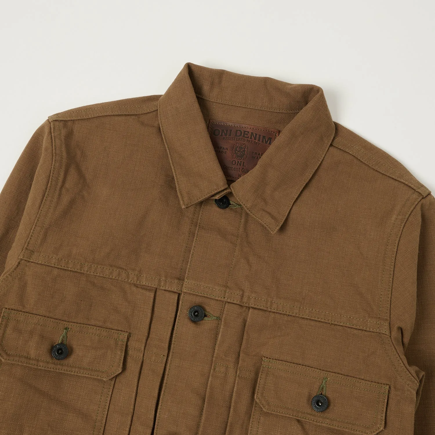 ONI Denim 02516P-HOX Type II Canvas Jacket - Khaki Teflon Coated