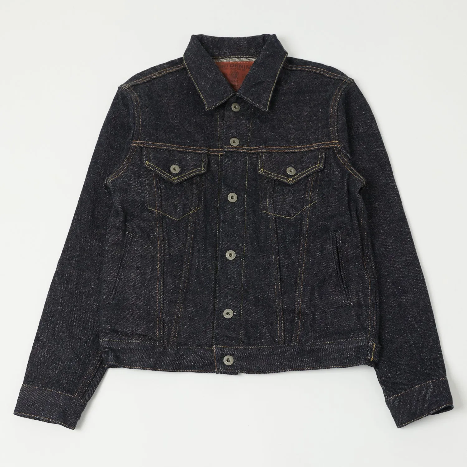 ONI Denim 02527P-DIZR 20oz 'Dark Indigo 'Secret Denim' Type-III Pocket Denim Jacket - One Wash Minimalist Style Neutral Tones
