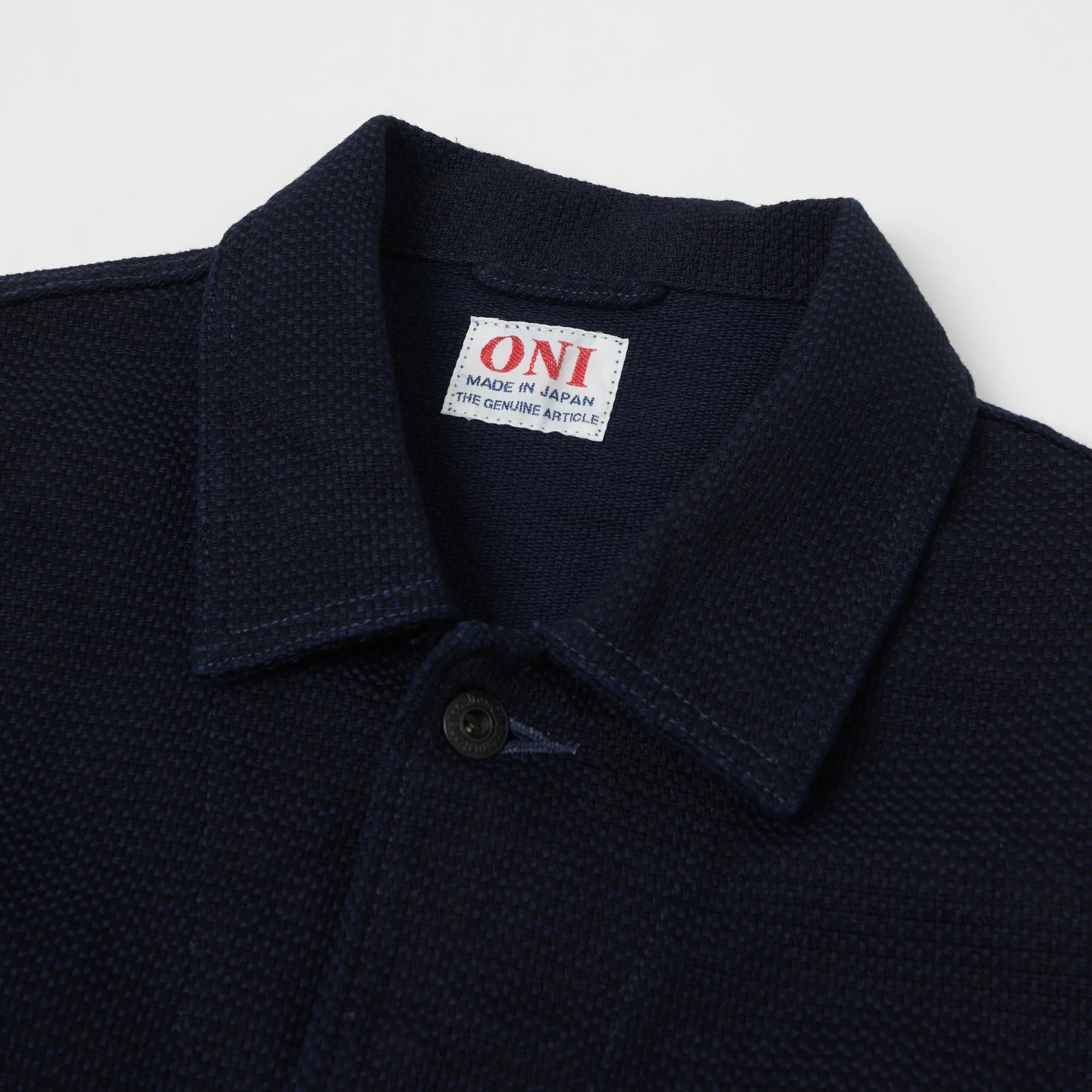 ONI Denim 03100-ID Sashiko Dobby Coverall Jacket - Indigo Soft Touch Anti Pilling Texture