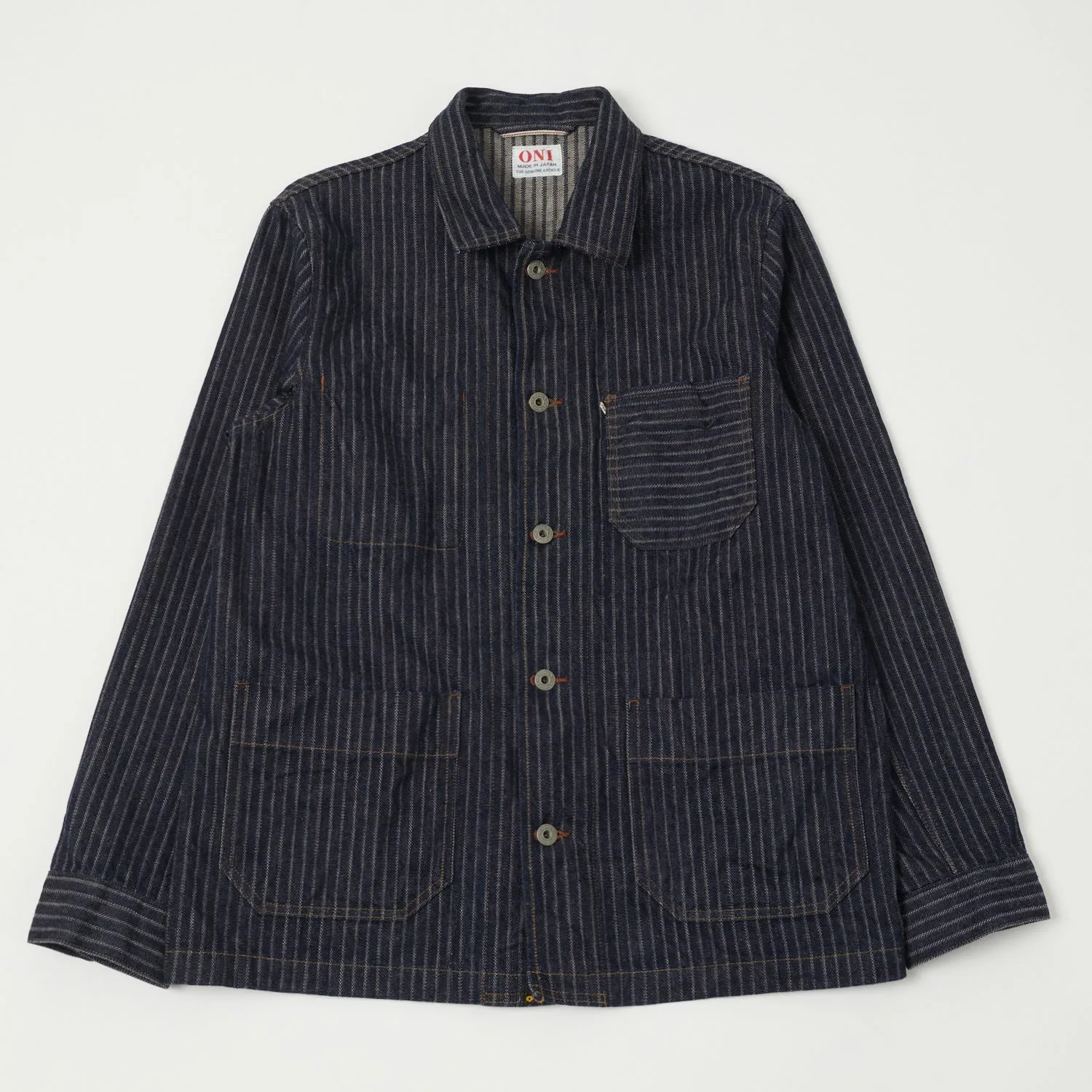 ONI Denim 03101-HJS 12oz Drop Needle Coverall Jacket - One Wash Weekend Casual Fit