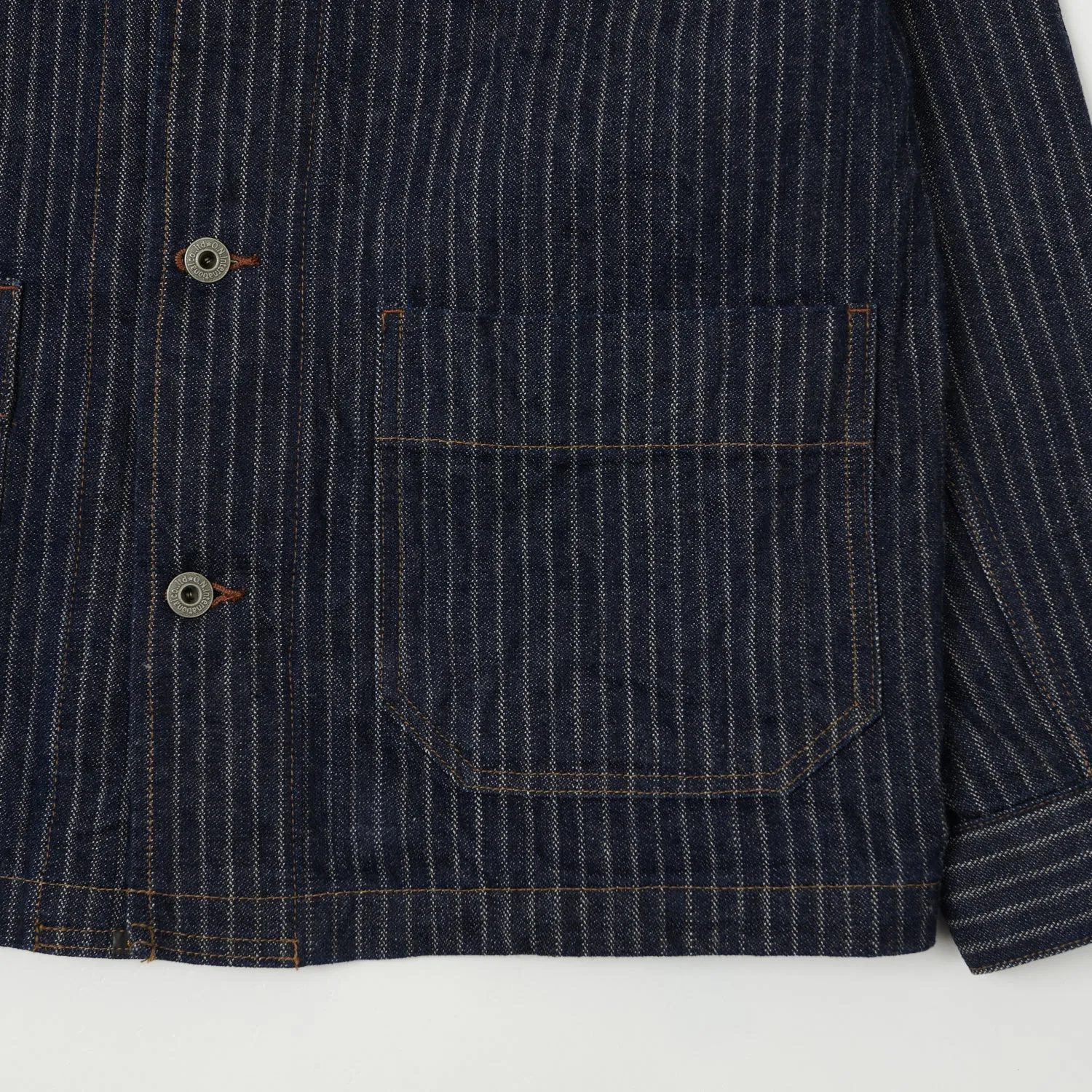 ONI Denim 03101-HJS 12oz Drop Needle Coverall Jacket - One Wash Elastic Binding Stain Resistant