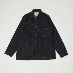 Smooth Flat Collar ONI Denim 03128 12oz Loose Weave Denim Coverall Jacket