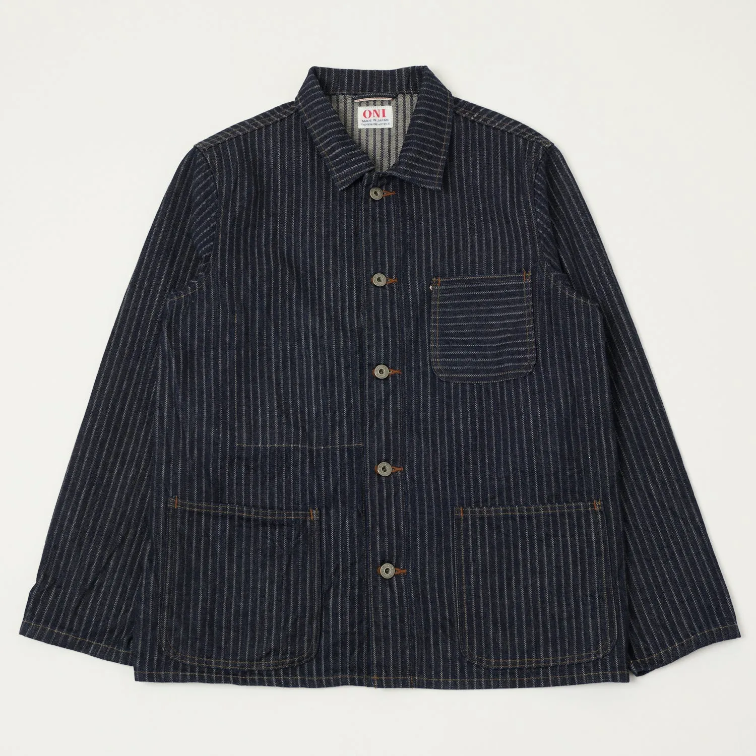 ONI Denim 03501-HJS 12oz Drop Needle Coverall Jacket - One Wash Everyday Layer Style CompactPacking