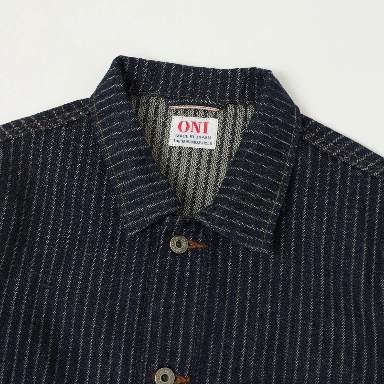 ONI Denim 03501-HJS 12oz Drop Needle Coverall Jacket - One Wash Snag Free Fabric