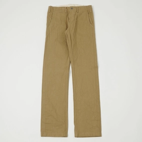 ONI Denim 727KH 12oz Khaki Beige Sulfur Slim Straight Chino - Rinsed Urban Edge Hip Friendly Pockets