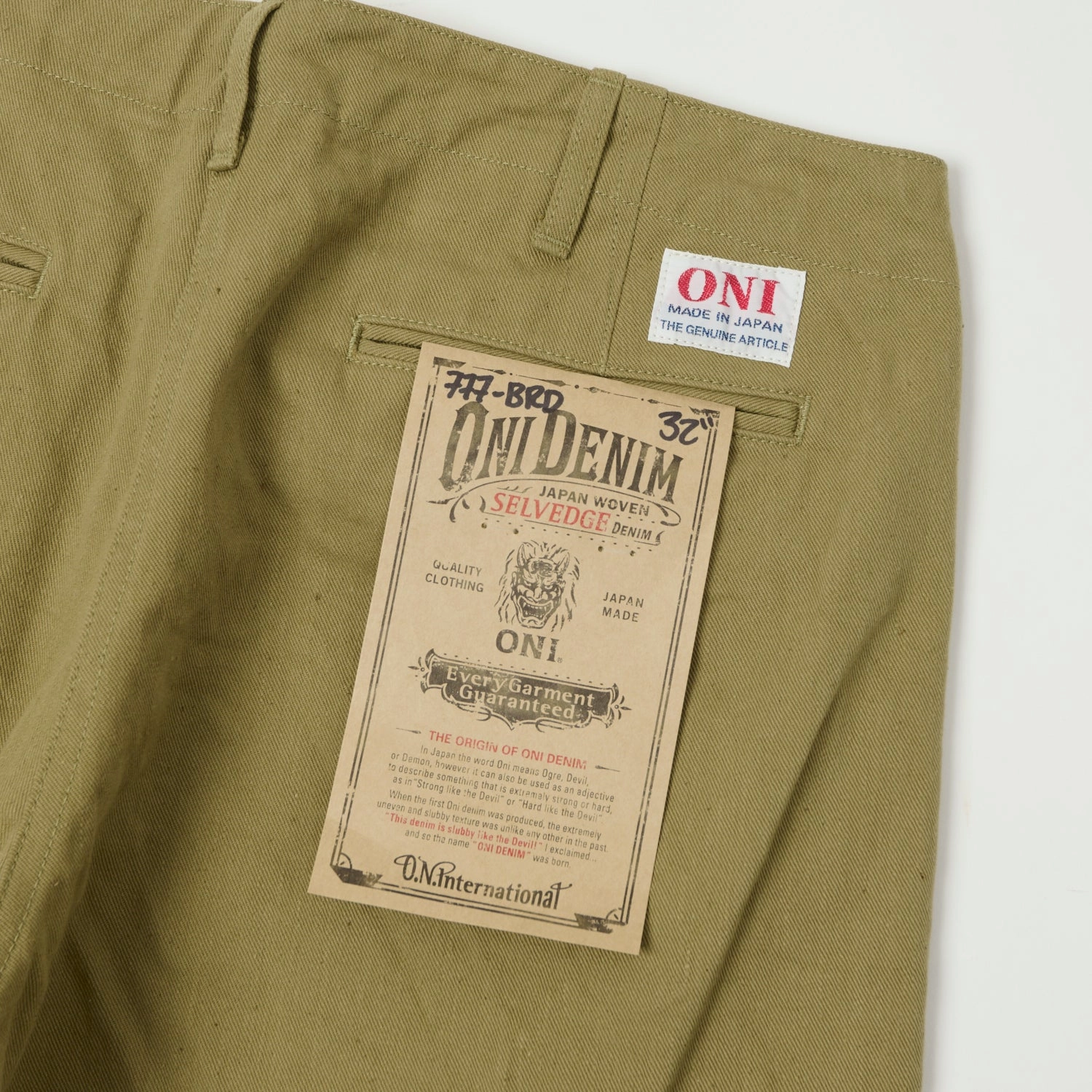 Flex Wear Design ONI Denim 777-BRD 'British Drill' Wide Straight Jean - Tan One Wash