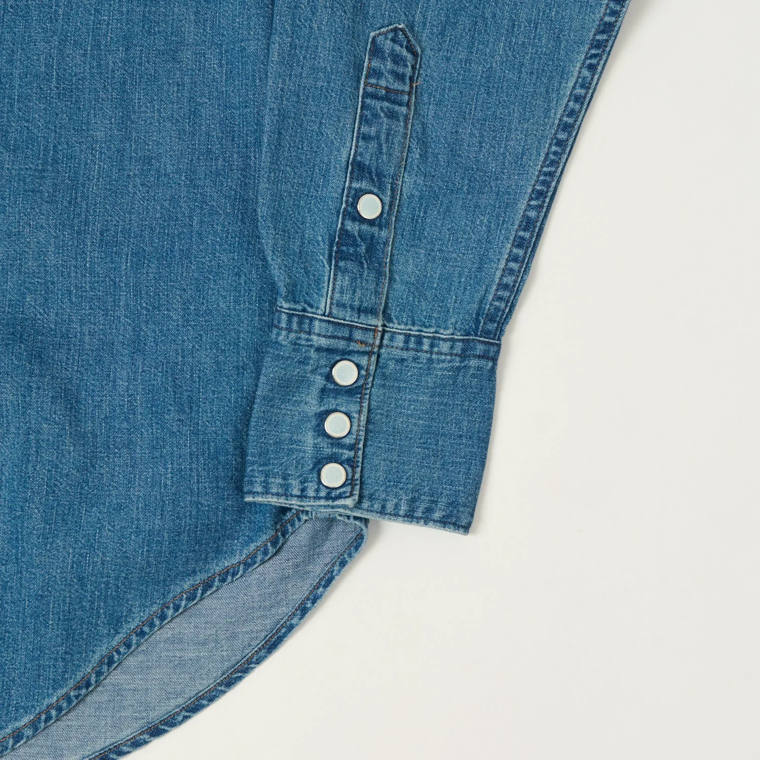 Coastal Vibes Sporty Appeal orSlow Denim Western Shirt - Used Wash