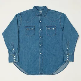 orSlow Denim Western Shirt - Used Wash High Neck Morning Comfort