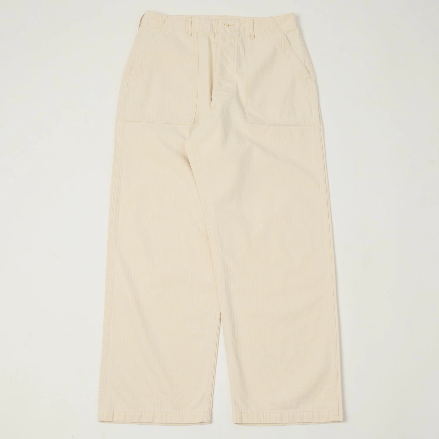 SecureZipperClosures orSlow Herringbone Twill Lightweight Fatigue Pants - Ecru