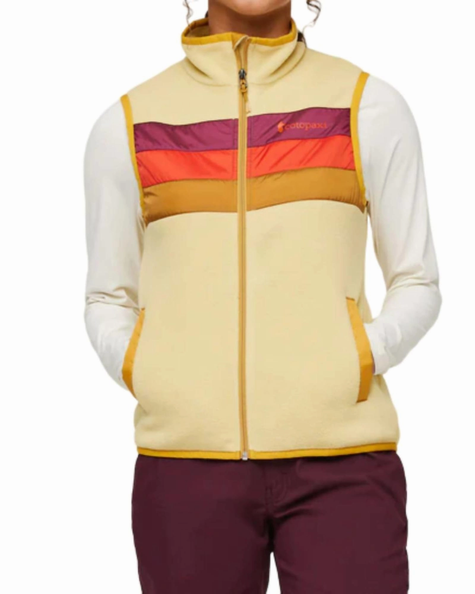 Stretch Knit Fabric Women's Teca Fleece Vest in Starlight | Starlight