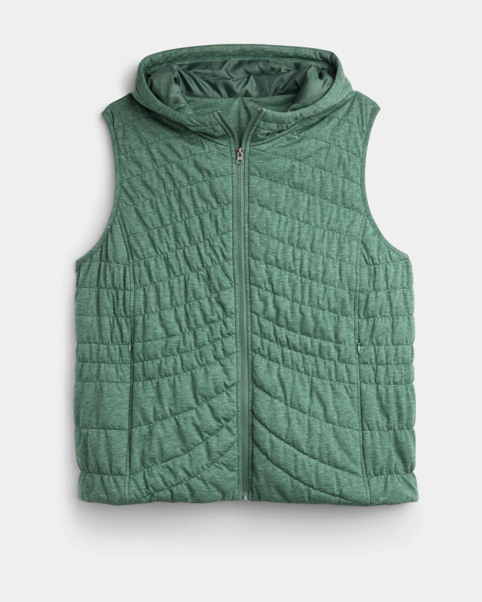 Relax File Frances Quilted Puffer Vest | Olive Green