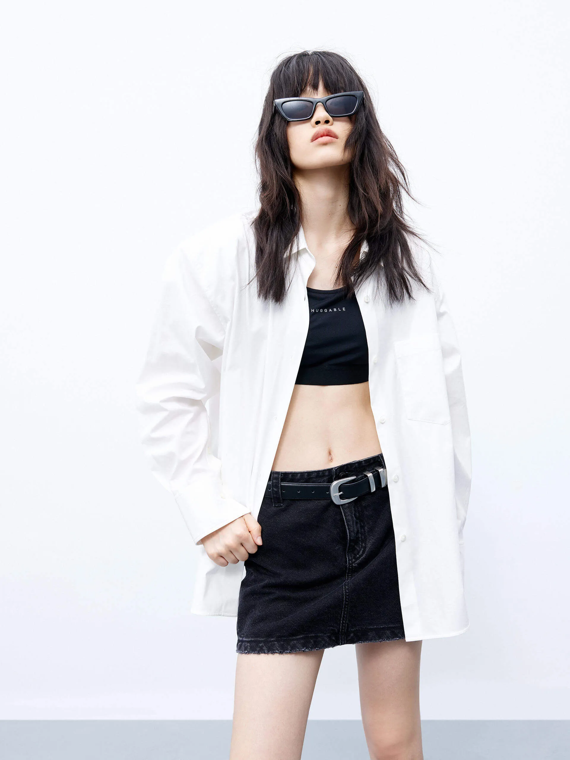 Oversized Classic Cotton Shirt UV Protective Coating Simple Fit