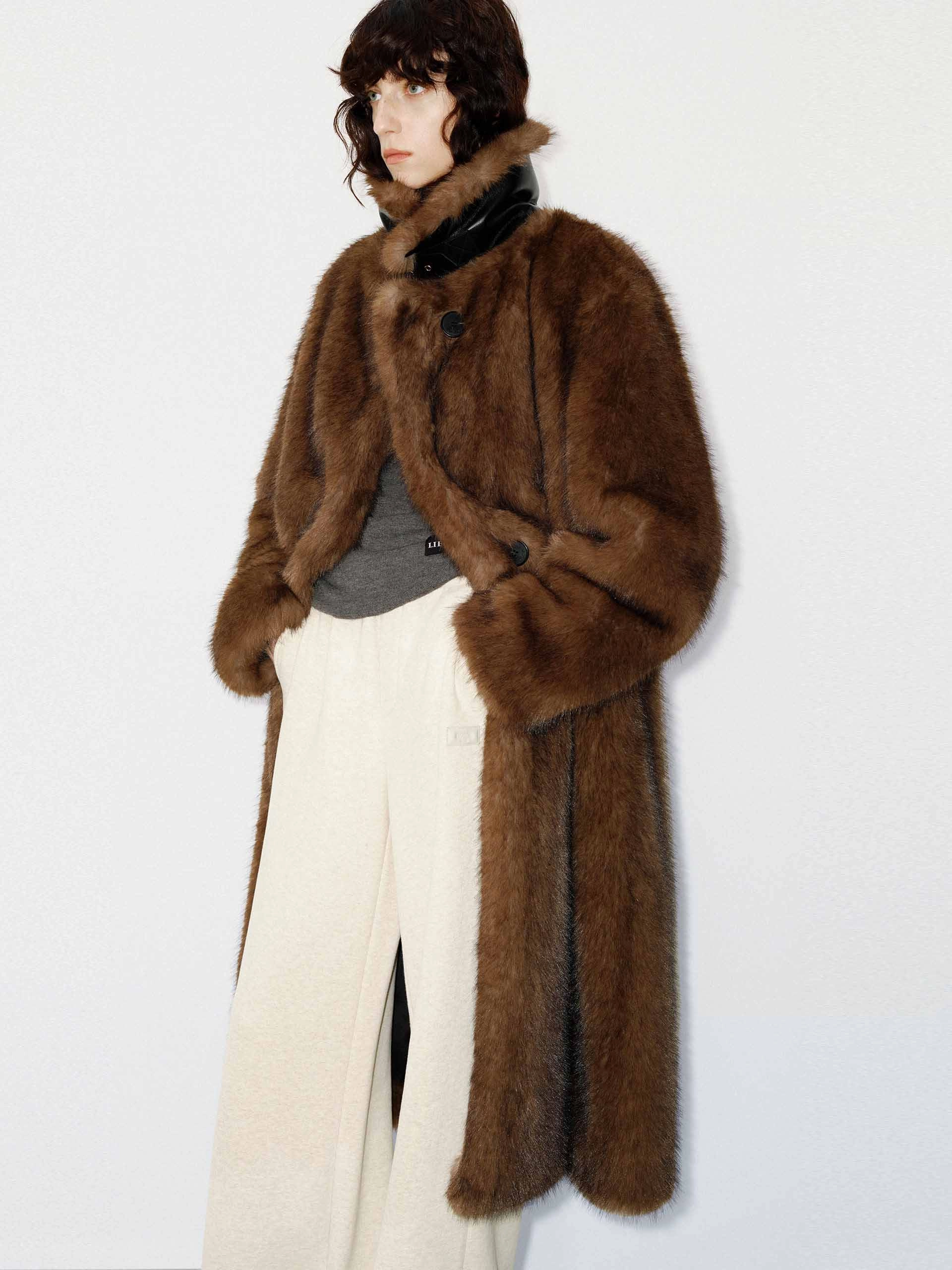Designer Inspired Oversized Faux Fur Coat