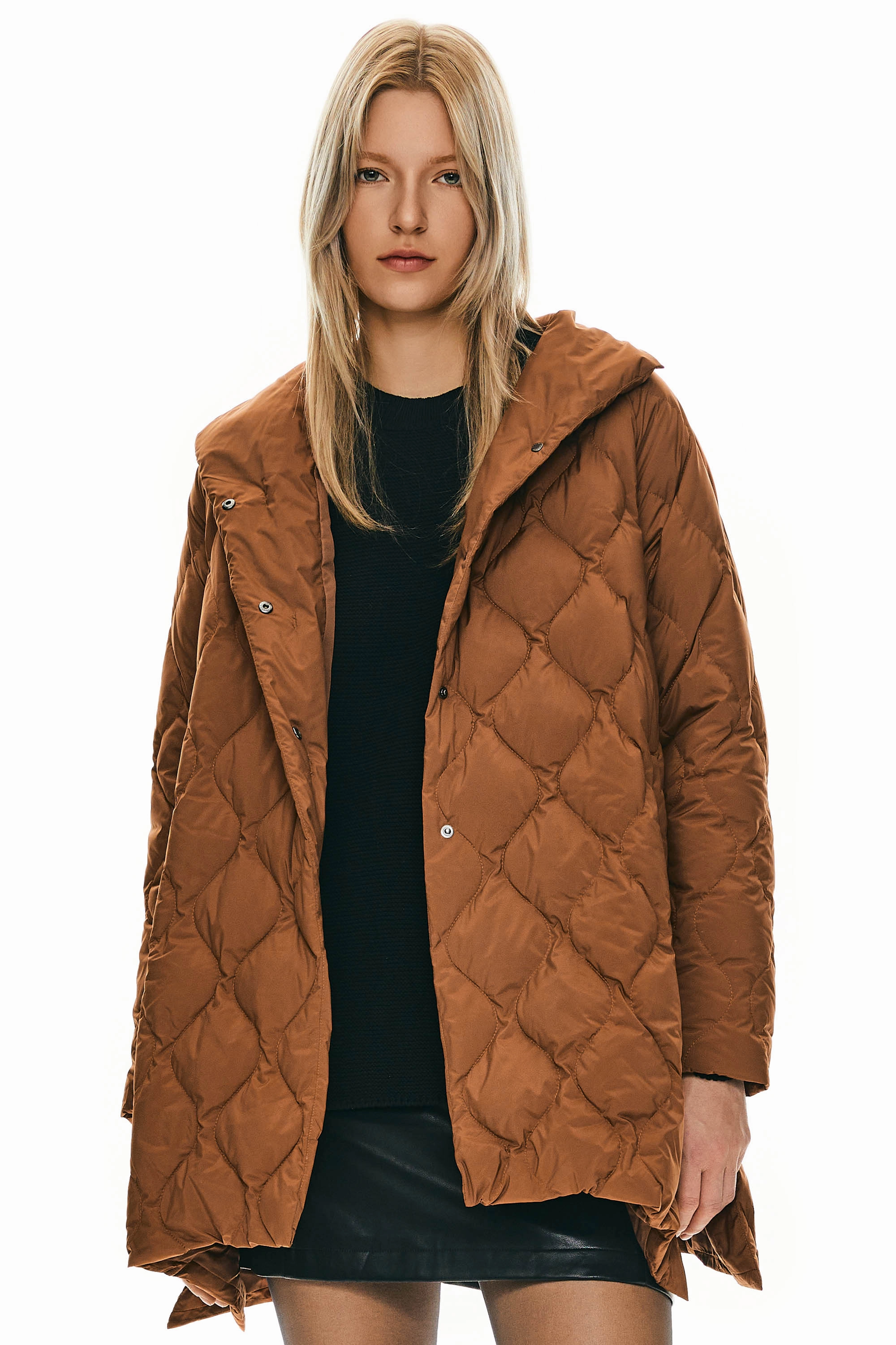 Sporty Chic Oversized Quilted Puffer Jacket Lightweight with Pockets