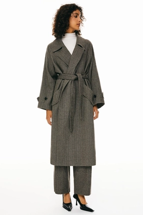 Oversized Wool Wrap Coat NonRestrictiveFit Weather Fit