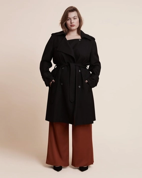 Water Resistant Material Expose Overtime Trench | Black