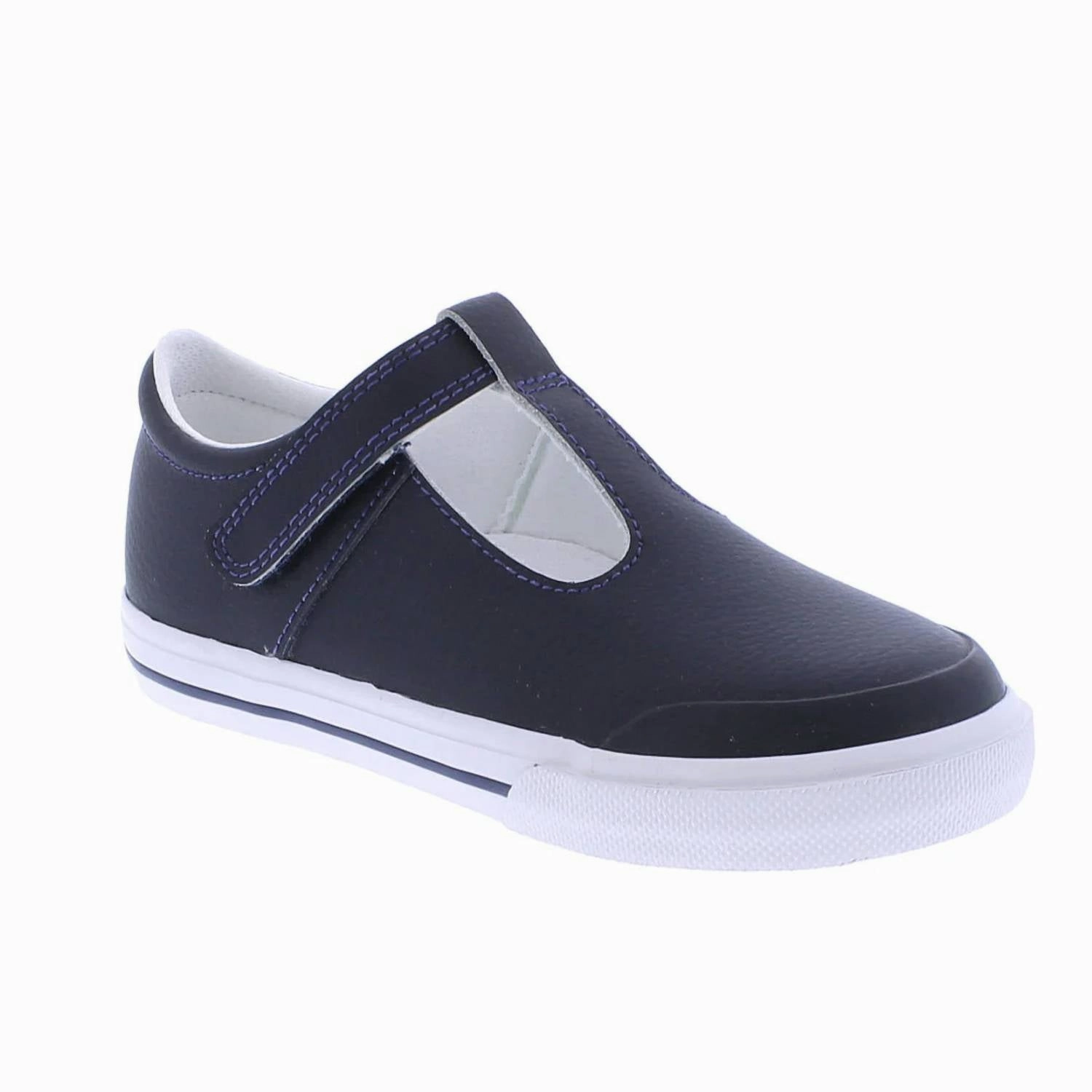 Girl's Drew Sneakers In Navy Leather Foot Protection