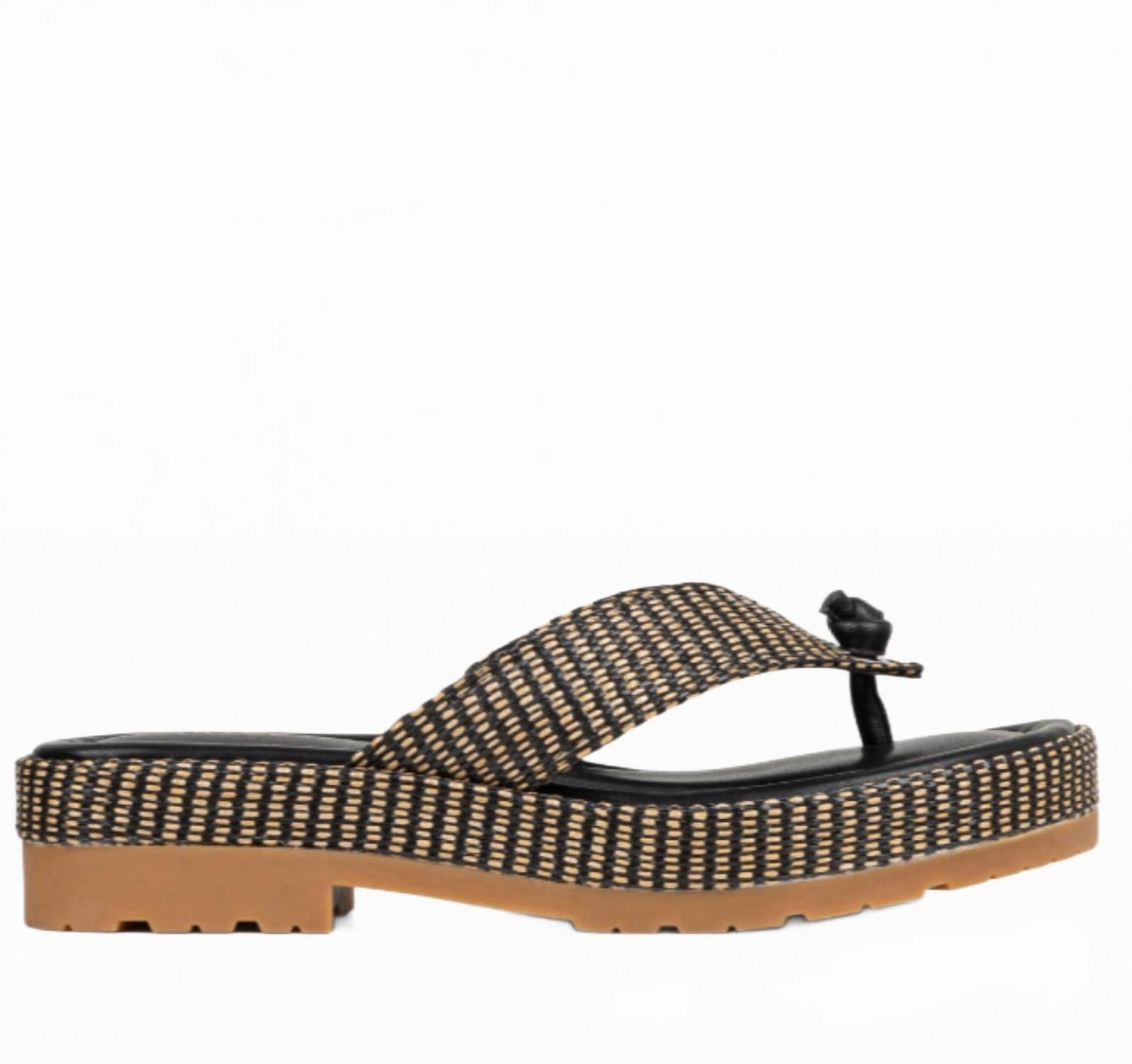 Flat Comfort Men's Sylver Thong Sandal In Black