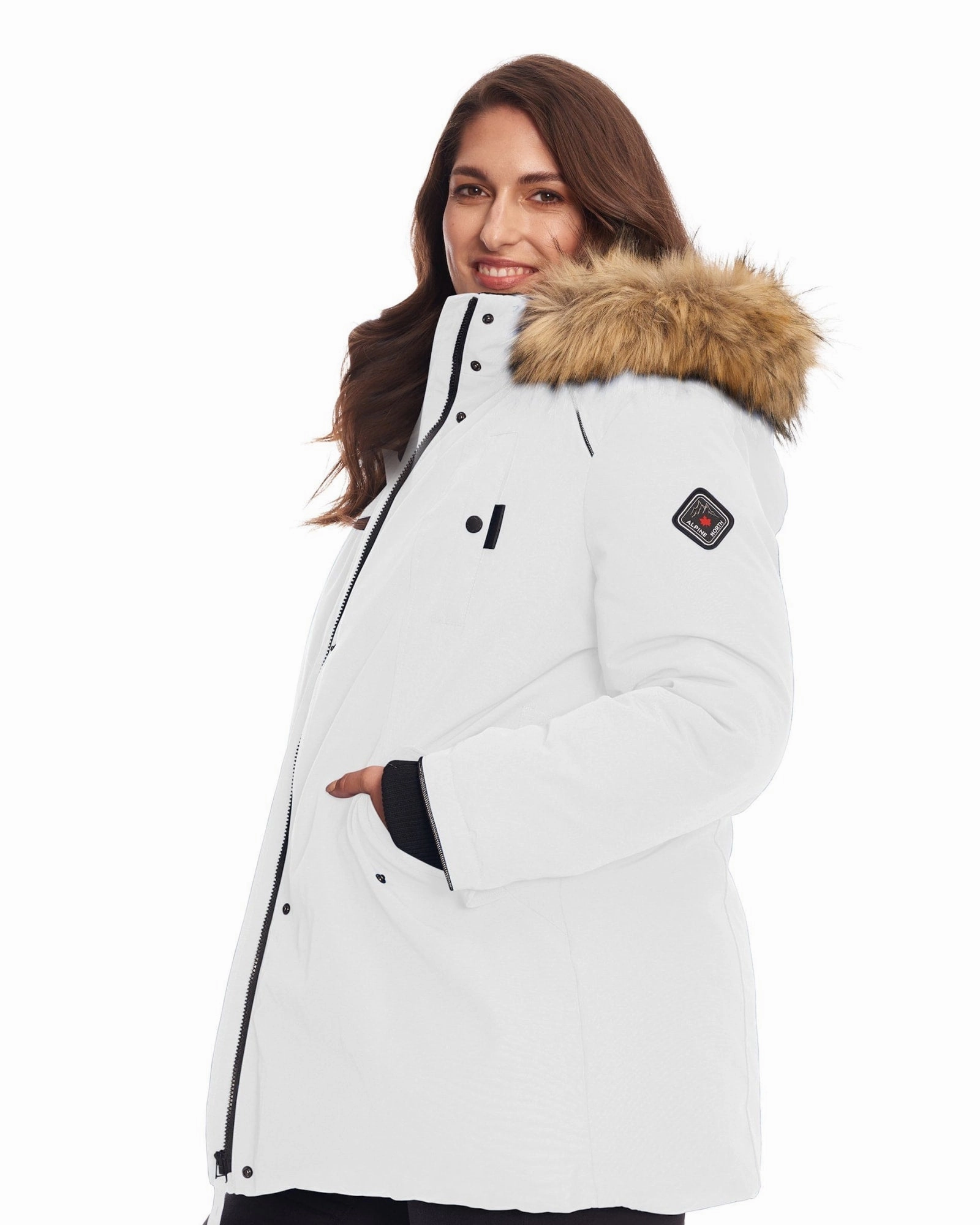 Announce GLACIER | Vegan Down Recycled Parka Winter Jacket | White