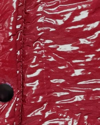 Win ZipperClosure Patent & Faux Shearling Vest | Burgundy